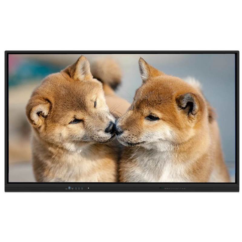 インタラクティブフラットパネル壁掛けAndroid 14 15コンピュータ 75 86インチ スマートボード Wifi 60Wスピーカー AIカメラ マイク ホワイトボードソフトウェア統合