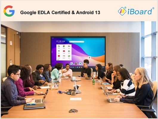 8コア Google EDLA 認定 Android 13 タッチスクリーンモニター インタラクティブなフラットパネルディスプレイ 教育および会議用