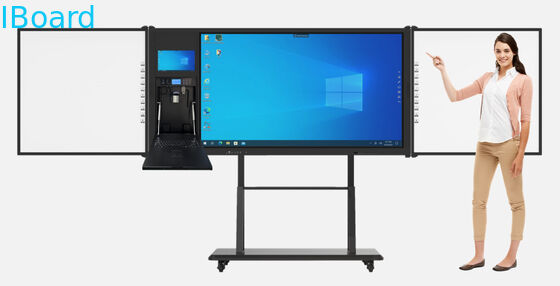 4K Ultra HD インタラクティブな平面パネル 20 つのタッチポイントと教育用の内蔵スピーカー