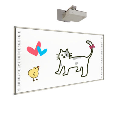 81 82インチの相互Whiteboard IWB指の接触陶磁器のナノの表面のwhiteboard