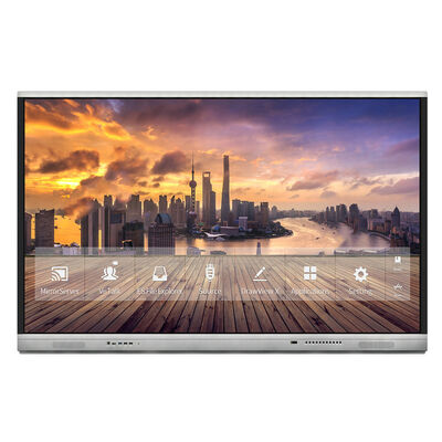 オフィス会議用インタラクティブフラットパネルディスプレイ、書き込みとエンターテイメント機能を搭載し、プロフェッショナルな環境で多用途に使用可能