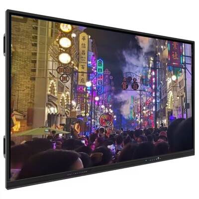 インタラクティブなフラットパネル Android 13 または 14 4mm テンパーガラスと 6 アレイ マイク スマートホワイトボード内蔵